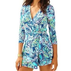 Lilly Pulitzer Karlie Wrap Romper Small